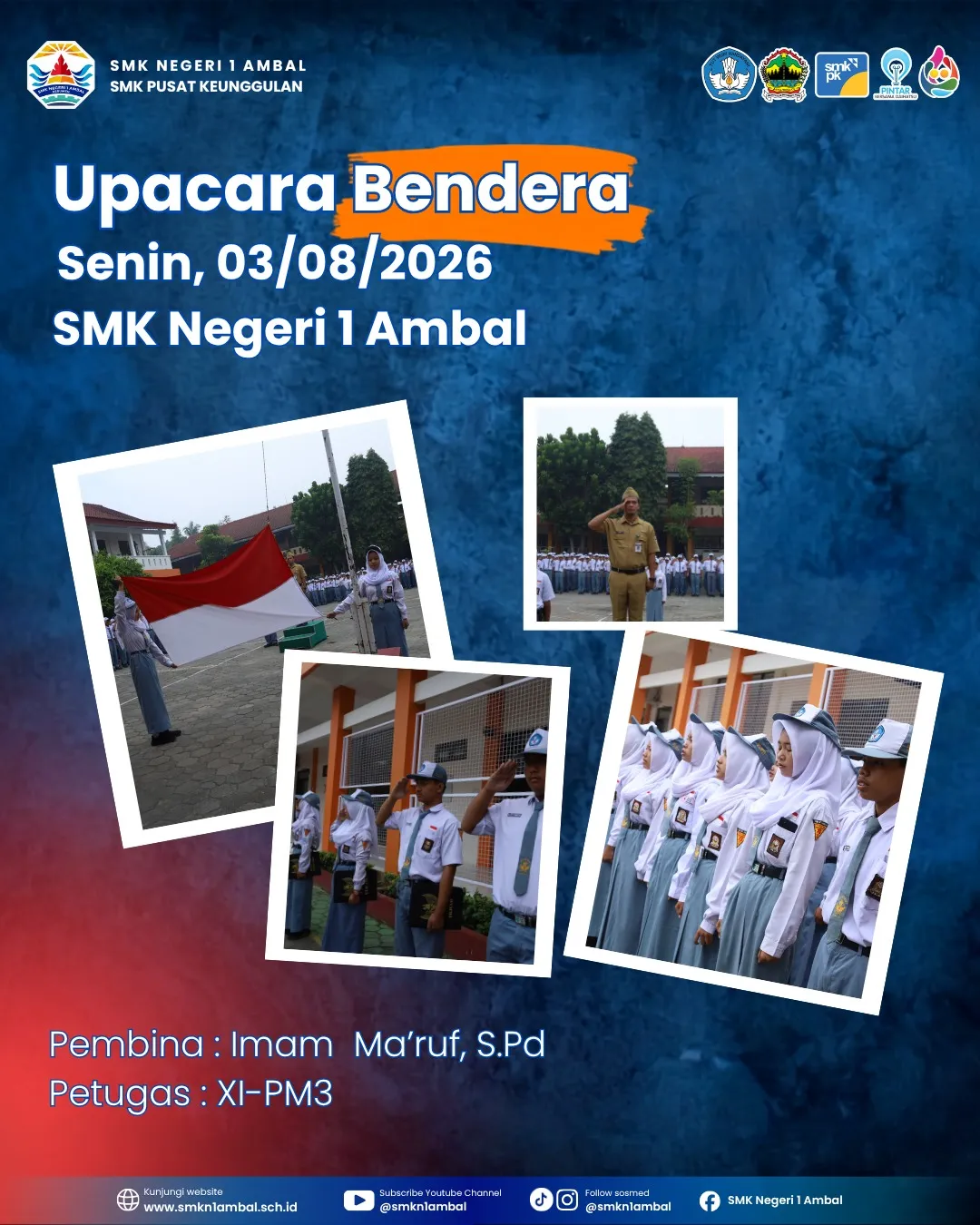 Upacara Bendera Hari Senin, 3 Agustus 2026